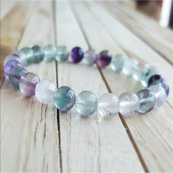 Genuine Fluorite ✨SPIRITUAL DETOX✨ Gemstone bracelet - Picture 1 of 8